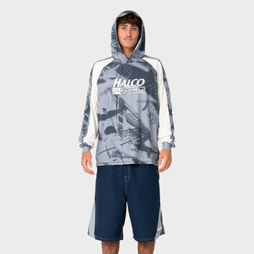 Halco x Rusty Long Sleeve Hooded Shirt