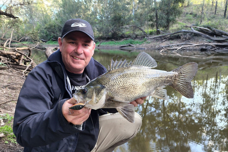 Bass caught on a Halco lure